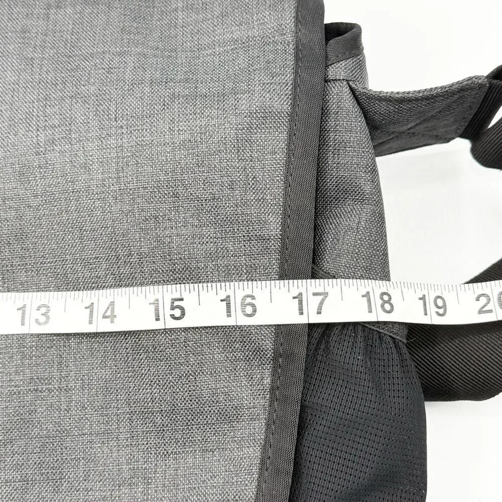 Ogio Charcoal Grey Canvas Sly Black Messenger Bag New Embroidered